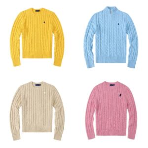 sweater hoodies mens swerter designer hoodie jumper pullover horse pony Long Sleeve Casual Zipper Neck Polo Mens Jumpers Woman Knitted Sweater asian size