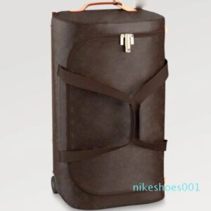 Horizon Soft Duffle 55 Suitcases Lighweight Trolley Tsa Padlock Double Pull Zipper Closure Wide U Opening Luxury Spinner Universal Wheel Duffel Rolling Luggages