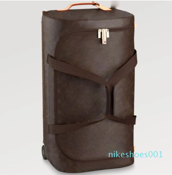 Horizon Soft Duffle 55 Suitcases Lighweight Trolley Tsa Padlock Double Pull Zipper Closure Wide U Opening Luxury Spinner Universal Wheel Duffel Rolling Luggages