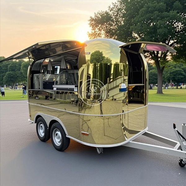 American Mobile Snack Food Trailers DOT certification Fully Equipped Street Cart with Full Kitchen Gear