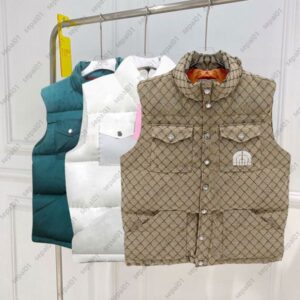 Mens Down Vests Winter Fashion Vest Puffer Coat Women Classic Warm Sleeveless Jackets Men Stylish Vests Parkas Coats 22FW Outerwear