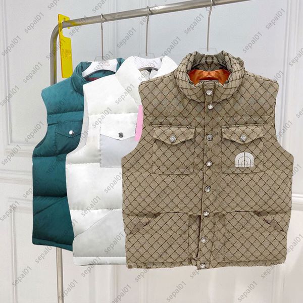 Mens Down Vests Winter Fashion Vest Puffer Coat Women Classic Warm Sleeveless Jackets Men Stylish Vests Parkas Coats 22FW Outerwear