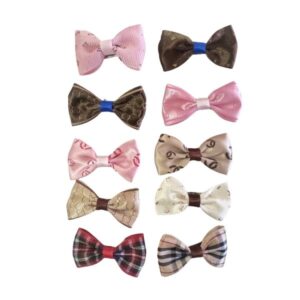 Designer Puppy with Clips Bands Small Dog Bows Bowknot Hair Pet Grooming Accessories for Party Christmas Birthday 166