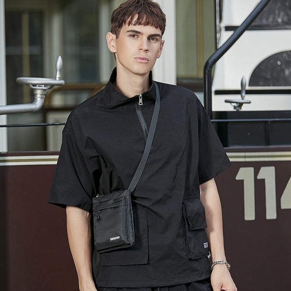 Crossbody bag men's ins fashion small bag fashion brand shoulder bag simple casual diagonal bag men's bag new sports bag