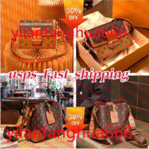 2024 Mens Luxurys M45985 Shoulder diane bag designer Genuine Leather tote handbags Flip embossed messenger bag M46386 Womens purse clutch crossbo