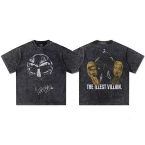 Madvillainy 2025 Oversized Cotton T-Shirt Woven Short Sleeve American Cross-Cultural Trendy Print Unisex Jacket