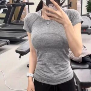 Align Women's Yoga short sleeve Solid Color Nude Sports Shaping Waist Tight Fitness Loose Jogging Sportswear Women's High Quality long sleeve 2024 new