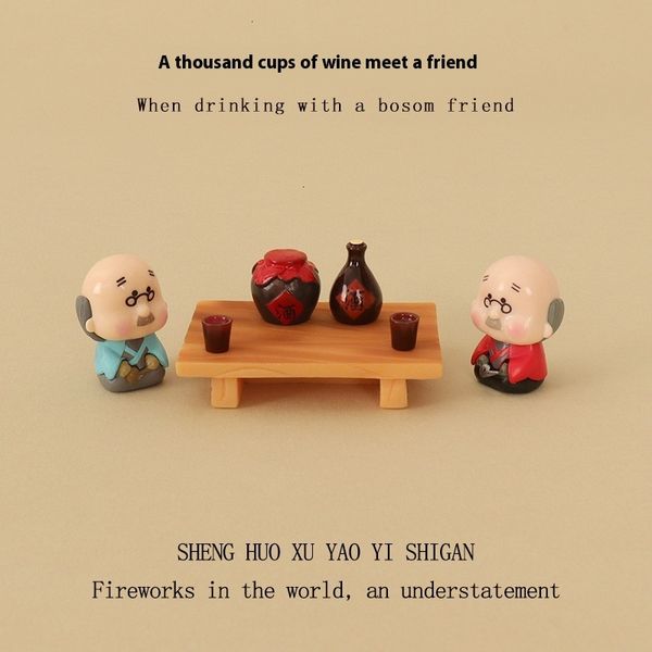 Creative Mini Jar, Wine Glass, Low Table, Friends Drinking, Micro Landscape Scene, Baby House Accessories, Office Desktop Decoration