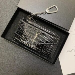 luxurious Fashion Letter Version Keychains Men and Women Luxury Designer Zero Wallet Classic Key Chain Y Color Label Credit Card Small Card Bag 13.5X8.5cm