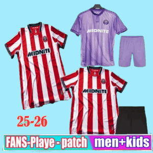 Size S-4XL Sheffields 25 26 Soccer Jerseys Third home away 2025 BREWSTER MOORE Uniteds Football Shirt Uniforms Men Kids Kits0011