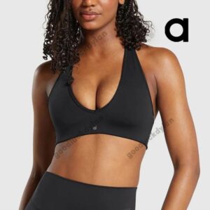 alocardio Rich Girl Brand 5A Quality Bra Yoga Gym Fitness Clothes Crop Top – Hang Neck Design for Workout Running