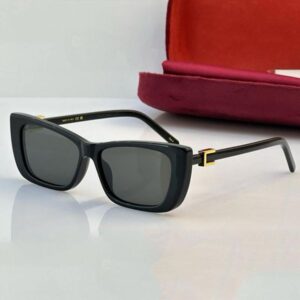GG1681S Women Cat Eye Sunglasses Luxury Brand Designer Women Sunglasses Black Acetate Cat Eye Thin Frame G-Logo Polarized Anti Radiation Lens Fashion Miss Glasses