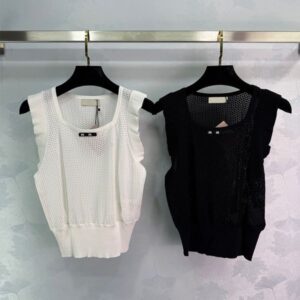 Women's Tanks & Camis Designer Embroidered Small square collar three-dimensional pattern road+diamond grid pattern