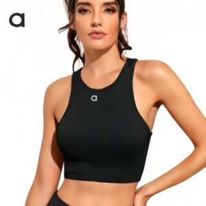 Designer Womens Camisoles Short Tanks Tops Navel-Baring Stretch Quick-Drying Sweat-Wicking Yoga Clothes Sleeveless Slim Tees Backless T-shirt Reflective Letters