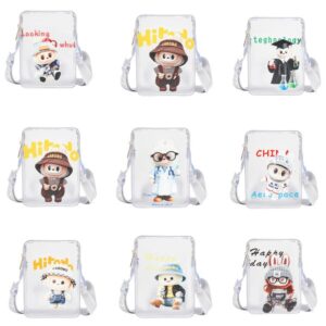 Cross Body Niche Mini Women's Transparent Crossbody Jelly Bag Cute Phone Bag Labubu
