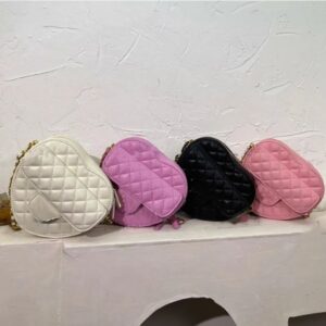 Hot24 Women Mini Love Makeup Bag Designer Pochet Card Holder Leather Matelasse Chain Luxury Handbag Crossbody Underarm Bag Coin Purse Shopping Clutch Suitcase