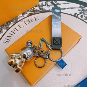 Designer Keychain Classic Small Bear Keychains Letter Fashion Pendant Gift Keyring Key Chain High Quality