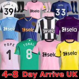 24 25 26 ELANGA TONALI NEWCASTLE soccer jerseys BLACK Kids 2025 2026 BARNES BRUNO G. Gordon ISAK Football Shirt Home Away Botman fans WINNERS NEWCASTLED