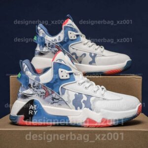 Korean Version Basketball Shoes Men With Thick Soles Increased Height Designer High Top Color Blocked Sport Students Breathable Outdoor Running Shoes