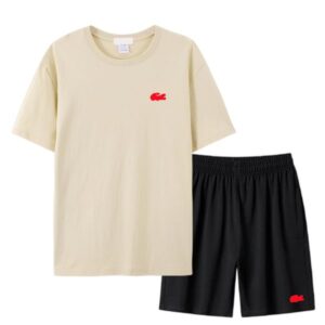 Breathable Two-Piece Mens Track Suits for Warm Weather Casual Short Sleeves Tee with Matching Shorts