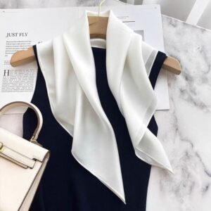 Spring and autumn pure color high-quality texture silk scarf 70 square scarf –816495