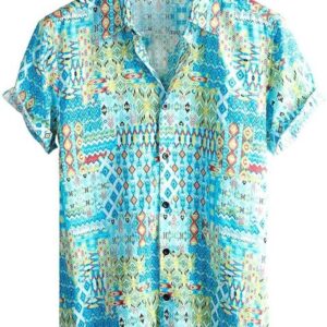 Men's Casual Shirts Summer Hawaiian Shirt 3d Vintage Style Men Women Clothing Beach Short Sleeve Blouse Fashion Men's Vocation Lapel