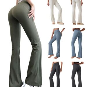 Women Pants Yoga Pants Eastic High Waist Close-fitting Sports Gym Comfortable Jogging Flared Pants Bell-bottoms flare leggings Pants