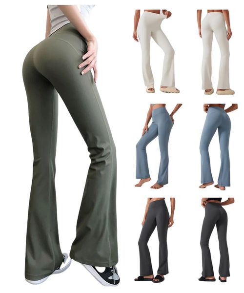 Women Pants Yoga Pants Eastic High Waist Close-fitting Sports Gym Comfortable Jogging Flared Pants Bell-bottoms flare leggings Pants