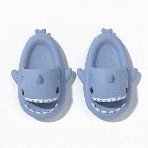 shark Summer Slippers Sliders Men Women Kids Slides Pink Blue Grey Memory Foam Sandals Soft Thick Cushion SliMdRi#