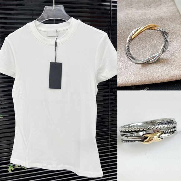 Women Short Sleeves Fashion Rings Size 6-9 Multi Styles Gold Silver 925 Ring With Box