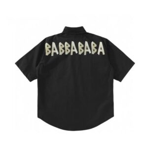 Men's Casual Shirts Designer Back tape short sleeved shirt for men and women