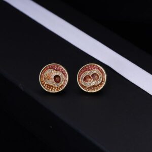 Simple Silver Round Stud Classic Earrings Fashion Women 18K Gold Plated Stainless Steel Geometry Earring Sweet Girls Wedding Party Gifts Jewelry Accessories