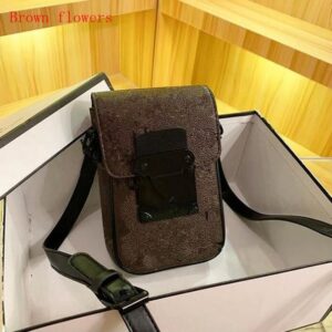 2024 fashion ladies mini chain shoulder size 12cm*6cm*19cm designer brand messenger classic high quality mobile Man's phone bag wallet