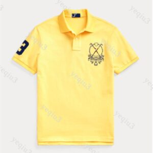 Men Polo Shirt Retro Vintage Designer Small Horse Embroidery Lapel Neck Solid Color Short Sleeve Casual Summer Wear, Sophisticated Gentleman Fashion Polo