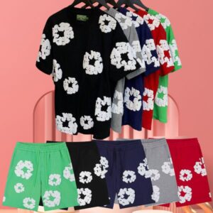 T Shirts and Shorts Sets For Man Designer 25ss New Trend High Street Summer Casual Round Neck Tee
