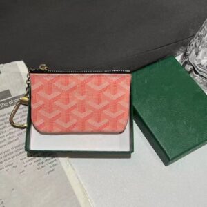 Luxury Designer Wallet Card Passport KEY POUCH Mini Holder Coin Box key classic holder pocket chain card zipper purse Keychain Ring Credit holder stripe