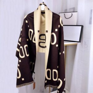 Women's Scarf Designer Letters Scarves Elegant Warm Winter Shawl 4 Colors Double-sided Ring