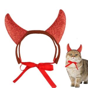 Funny Devil Halloween Horns Pet Cat Dog Festival Party Clothing Cosplay Costume For Cats Dogs s 800