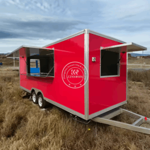 Mobile BBQ Catering Trailer Custom Street Kitchen Truck for Coffee Ice Cream Food Truck Trailer With Full Kitchen
