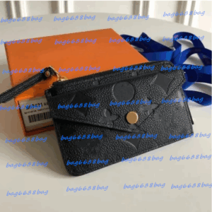 WALLET CARD HOLDER RECTO VERSO Designer leather Fashion Womens Mini Zippy Organizer Wallet Coin Purse bag Belt Charm Key Pouch