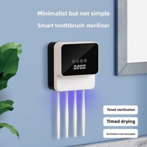 UV toothbrush disinfector Compact Intelligent Toilet Accessory UV Cavity Cleaner w/ Rapid Wind Drying Dry and disinfection smart Automatic hole-free