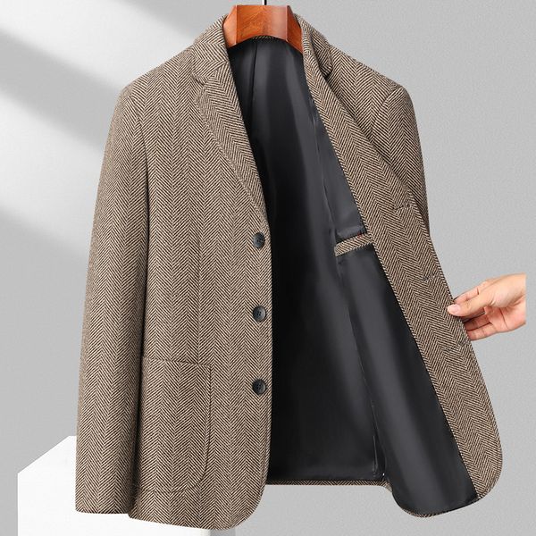 H198 Wool casual men's suit jacket for business commuting