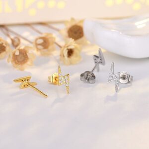 Qiaolanxuan Korean-English version new small-sized anti-allergy S925 silver stud earrings for women, a fashionable and niche silver ear accessory.