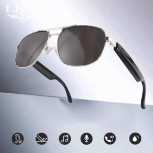 Smart Bluetooth sunglasses UV400 for both men and women, audio glasses with open-ear speakers, music control, calls, voice assistant, suitable for iOS and Android