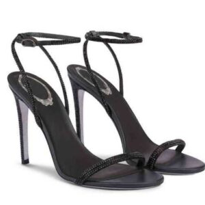 Luxury designer high-heeled sandals for women with crystal trim and sexy high-heeled sandals for women's high-heeled parties and weddings