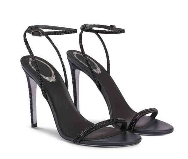 Luxury designer high-heeled sandals for women with crystal trim and sexy high-heeled sandals for women's high-heeled parties and weddings