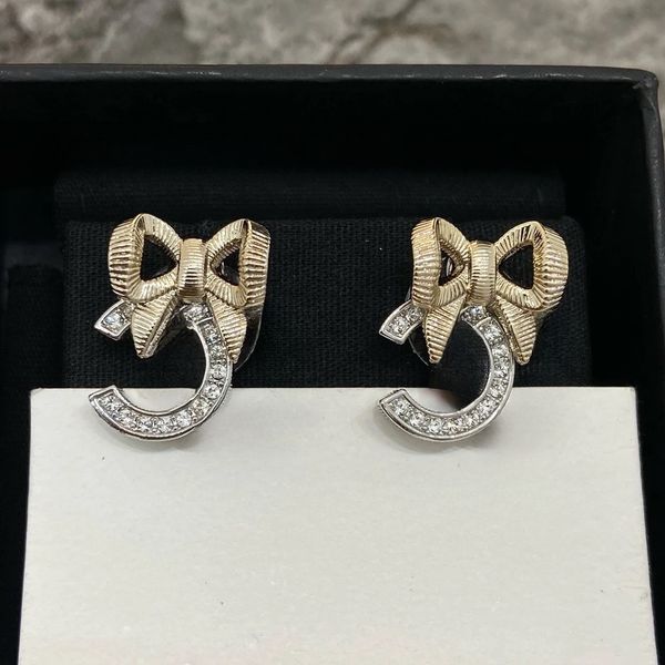 Designer Earrings Classic Letter Ear Stud Women Gold Silver Plated Ear Drop Hoop Earrings Fashion Jewerlry Wedding Party Gift High Quality