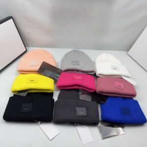 Designer Beanie Plaid Hats for Men Women Knitted Bonnets Winter Hat Fall Thermal Skull Cap Ski Travel Classical Beanies Black