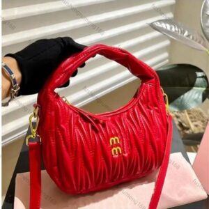 Designer Cleo miuimiui satchel tote hobo Genuine Leather luxury handbag designer shoulder strap clutchwander bags Womens fashion bag famous purse