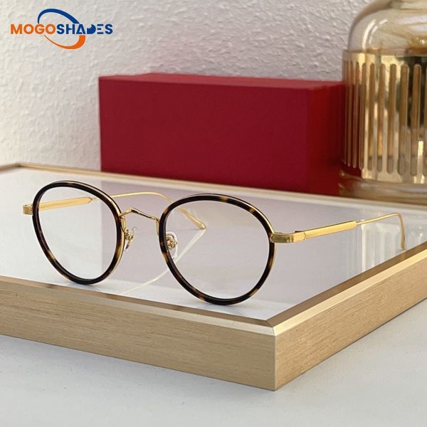 Designer Sunglasses for Mens Women Gold and Silver Frameless round Oval Optical Frame Black Grey Blue Transparent Lens Sun Eyewear 0058